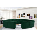  Manufacturer Color_Green -- Limitless 177.5" Green Velvet Upholstered 15 pc Modular Sectional IMAGE 2
