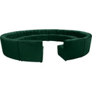  Manufacturer Color_Green -- Limitless 177.5" Green Velvet Upholstered 15 pc Modular Sectional IMAGE 3