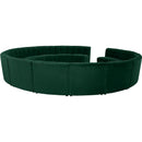  Manufacturer Color_Green -- Limitless 177.5" Green Velvet Upholstered 15 pc Modular Sectional IMAGE 4