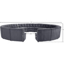  Manufacturer Color_Grey -- Limitless 177.5" Grey Velvet Upholstered 15 pc Modular Sectional IMAGE 12