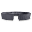  Manufacturer Color_Grey -- Limitless 177.5" Grey Velvet Upholstered 15 pc Modular Sectional IMAGE 1