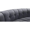  Manufacturer Color_Grey -- Limitless 177.5" Grey Velvet Upholstered 15 pc Modular Sectional IMAGE 5