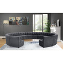  Manufacturer Color_Grey -- Limitless 177.5" Grey Velvet Upholstered 14 pc Modular Sectional IMAGE 2