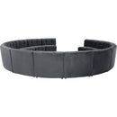  Manufacturer Color_Grey -- Limitless 177.5" Grey Velvet Upholstered 14 pc Modular Sectional IMAGE 4