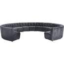 Meridian Limitless Fabric 13 pc Sectional 645Grey-13PC IMAGE 1