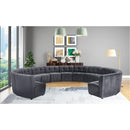  Manufacturer Color_Grey -- Limitless 177.5" Grey Velvet Upholstered 13 pc Modular Sectional IMAGE 2