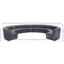  Manufacturer Color_Grey -- Limitless 177.5" Grey Velvet Upholstered 12 pc Modular Sectional IMAGE 13