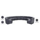 Meridian Limitless Grey Velvet 12 pc Modular Sectional IMAGE 14
