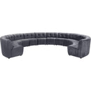 Meridian Limitless Fabric 12 pc Sectional 645Grey-12PC IMAGE 1