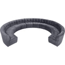  Manufacturer Color_Grey -- Limitless 177.5" Grey Velvet Upholstered 12 pc Modular Sectional IMAGE 5