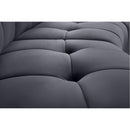  Manufacturer Color_Grey -- Limitless 177.5" Grey Velvet Upholstered 12 pc Modular Sectional IMAGE 8