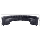  Manufacturer Color_Grey -- Limitless 177.5" Grey Velvet Upholstered 11 pc Modular Sectional IMAGE 13
