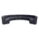  Manufacturer Color_Grey -- Limitless 177.5" Grey Velvet Upholstered 11 pc Modular Sectional IMAGE 1