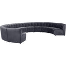  Manufacturer Color_Grey -- Limitless 177.5" Grey Velvet Upholstered 11 pc Modular Sectional IMAGE 3