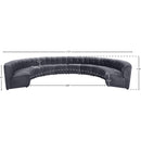  Manufacturer Color_Grey -- Limitless 177.5" Grey Velvet Upholstered 10 pc Modular Sectional IMAGE 13