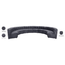  Manufacturer Color_Grey -- Limitless 177.5" Grey Velvet Upholstered 10 pc Modular Sectional IMAGE 14