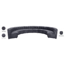 Meridian Limitless Grey Velvet 10 pc Modular Sectional IMAGE 14