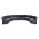  Manufacturer Color_Grey -- Limitless 177.5" Grey Velvet Upholstered 10 pc Modular Sectional IMAGE 1