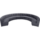  Manufacturer Color_Grey -- Limitless 177.5" Grey Velvet Upholstered 10 pc Modular Sectional IMAGE 5