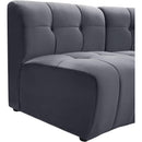  Manufacturer Color_Grey -- Limitless 94" Grey Velvet Upholstered 3 pc Modular Sectional IMAGE 10
