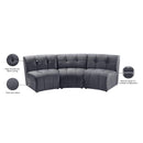  Manufacturer Color_Grey -- Limitless 94" Grey Velvet Upholstered 3 pc Modular Sectional IMAGE 14