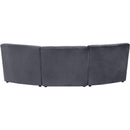  Manufacturer Color_Grey -- Limitless 94" Grey Velvet Upholstered 3 pc Modular Sectional IMAGE 4