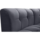  Manufacturer Color_Grey -- Limitless 94" Grey Velvet Upholstered 3 pc Modular Sectional IMAGE 9