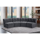  Manufacturer Color_Grey -- Limitless 119.5" Grey Velvet Upholstered 4 pc Modular Sectional IMAGE 2