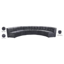 Meridian Limitless Grey Velvet 6 pc Modular Sectional IMAGE 14