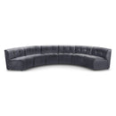  Manufacturer Color_Grey -- Limitless 157.5" Grey Velvet Upholstered 6 pc Modular Sectional IMAGE 1