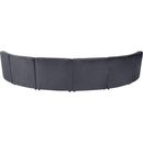 Manufacturer Color_Grey -- Limitless 157.5" Grey Velvet Upholstered 6 pc Modular Sectional IMAGE 4