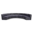  Manufacturer Color_Grey -- Limitless 169.5" Grey Velvet Upholstered 7 pc Modular Sectional IMAGE 1