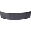  Manufacturer Color_Grey -- Limitless 169.5" Grey Velvet Upholstered 7 pc Modular Sectional IMAGE 4