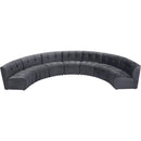  Manufacturer Color_Grey -- Limitless 169.5" Grey Velvet Upholstered 7 pc Modular Sectional IMAGE 5