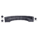  Manufacturer Color_Grey -- Limitless 174.5" Grey Velvet Upholstered 8 pc Modular Sectional IMAGE 14
