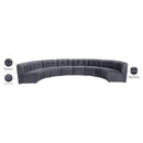 Meridian Limitless Grey Velvet 8 pc Modular Sectional IMAGE 14