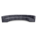  Manufacturer Color_Grey -- Limitless 174.5" Grey Velvet Upholstered 8 pc Modular Sectional IMAGE 1