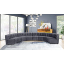  Manufacturer Color_Grey -- Limitless 174.5" Grey Velvet Upholstered 8 pc Modular Sectional IMAGE 2