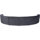  Manufacturer Color_Grey -- Limitless 174.5" Grey Velvet Upholstered 8 pc Modular Sectional IMAGE 4