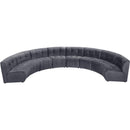  Manufacturer Color_Grey -- Limitless 174.5" Grey Velvet Upholstered 8 pc Modular Sectional IMAGE 5