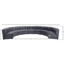  Manufacturer Color_Grey -- Limitless 177.5" Grey Velvet Upholstered 9 pc Modular Sectional IMAGE 13
