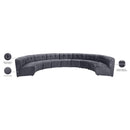  Manufacturer Color_Grey -- Limitless 177.5" Grey Velvet Upholstered 9 pc Modular Sectional IMAGE 14