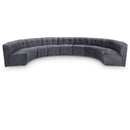  Manufacturer Color_Grey -- Limitless 177.5" Grey Velvet Upholstered 9 pc Modular Sectional IMAGE 1