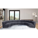  Manufacturer Color_Grey -- Limitless 177.5" Grey Velvet Upholstered 9 pc Modular Sectional IMAGE 2