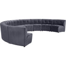  Manufacturer Color_Grey -- Limitless 177.5" Grey Velvet Upholstered 9 pc Modular Sectional IMAGE 3