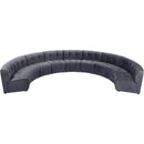  Manufacturer Color_Grey -- Limitless 177.5" Grey Velvet Upholstered 9 pc Modular Sectional IMAGE 5