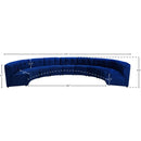 Meridian Limitless Navy Velvet 9 pc Modular Sectional IMAGE 13
