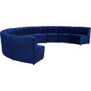  Manufacturer Color_Navy -- Limitless 177.5" Navy Velvet Upholstered 9 pc Modular Sectional IMAGE 3