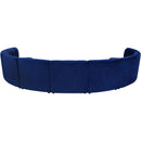  Manufacturer Color_Navy -- Limitless 177.5" Navy Velvet Upholstered 9 pc Modular Sectional IMAGE 4