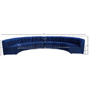Meridian Limitless Navy Velvet 8 pc Modular Sectional IMAGE 13